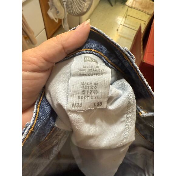 Levi's 517 Size 34x30 Faded Blue Jeans - Picture 2 of 7